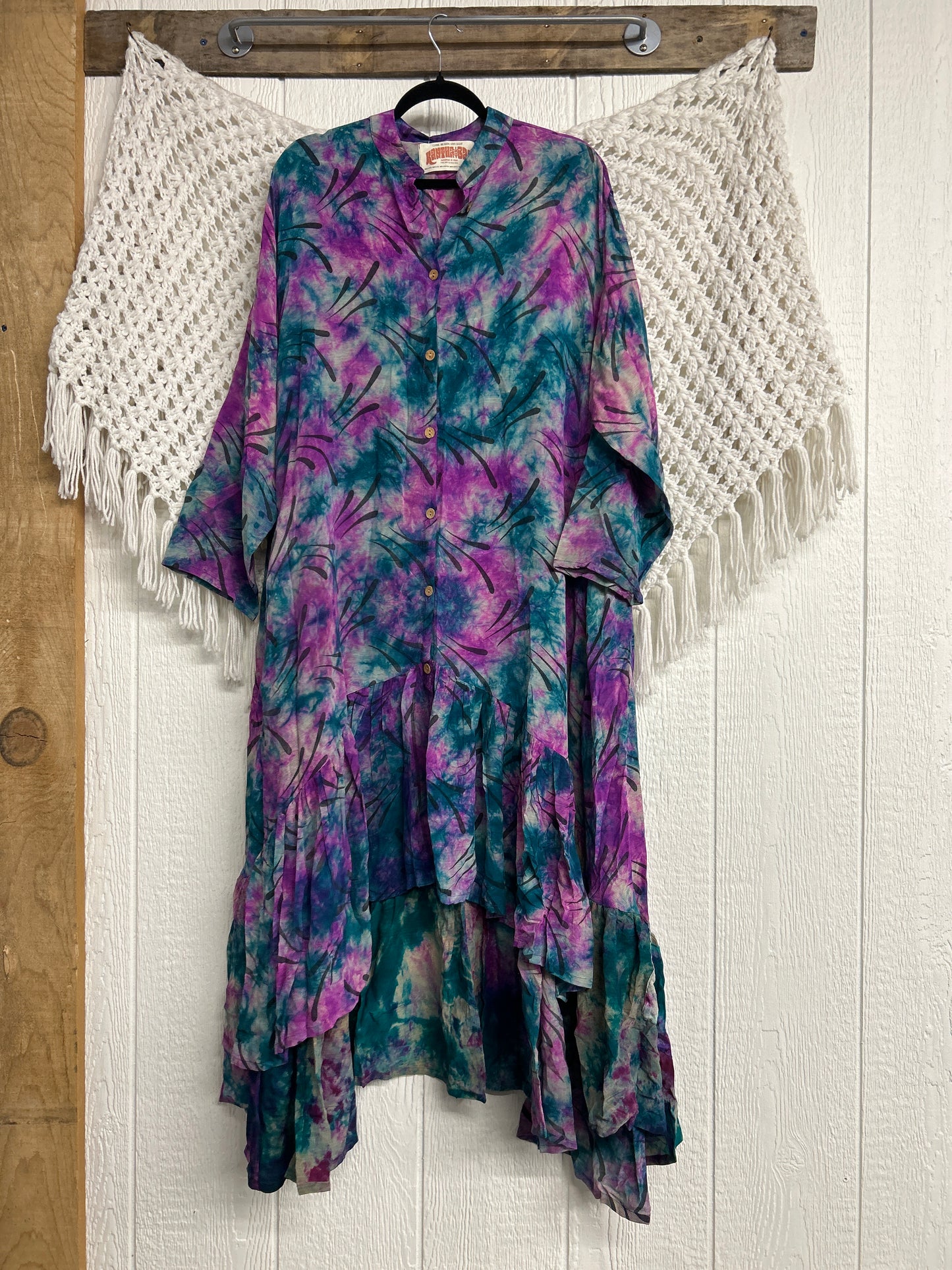 Crepe Sari Dahlia Duster Dress 0326 047