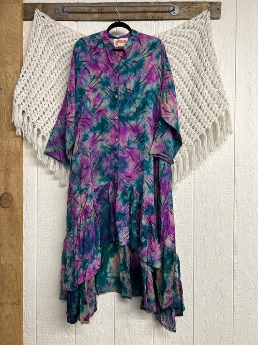 Crepe Sari Dahlia Duster Dress 0326 047