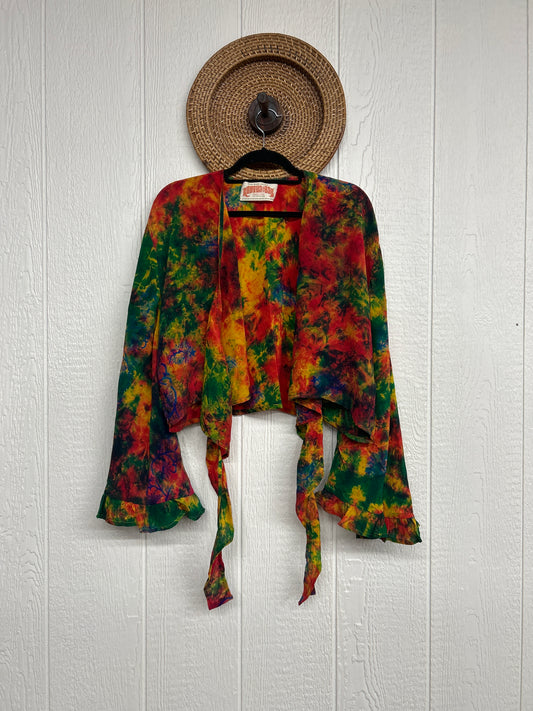 Crepe Sari Zeppelin Crop Shrug 0426 033
