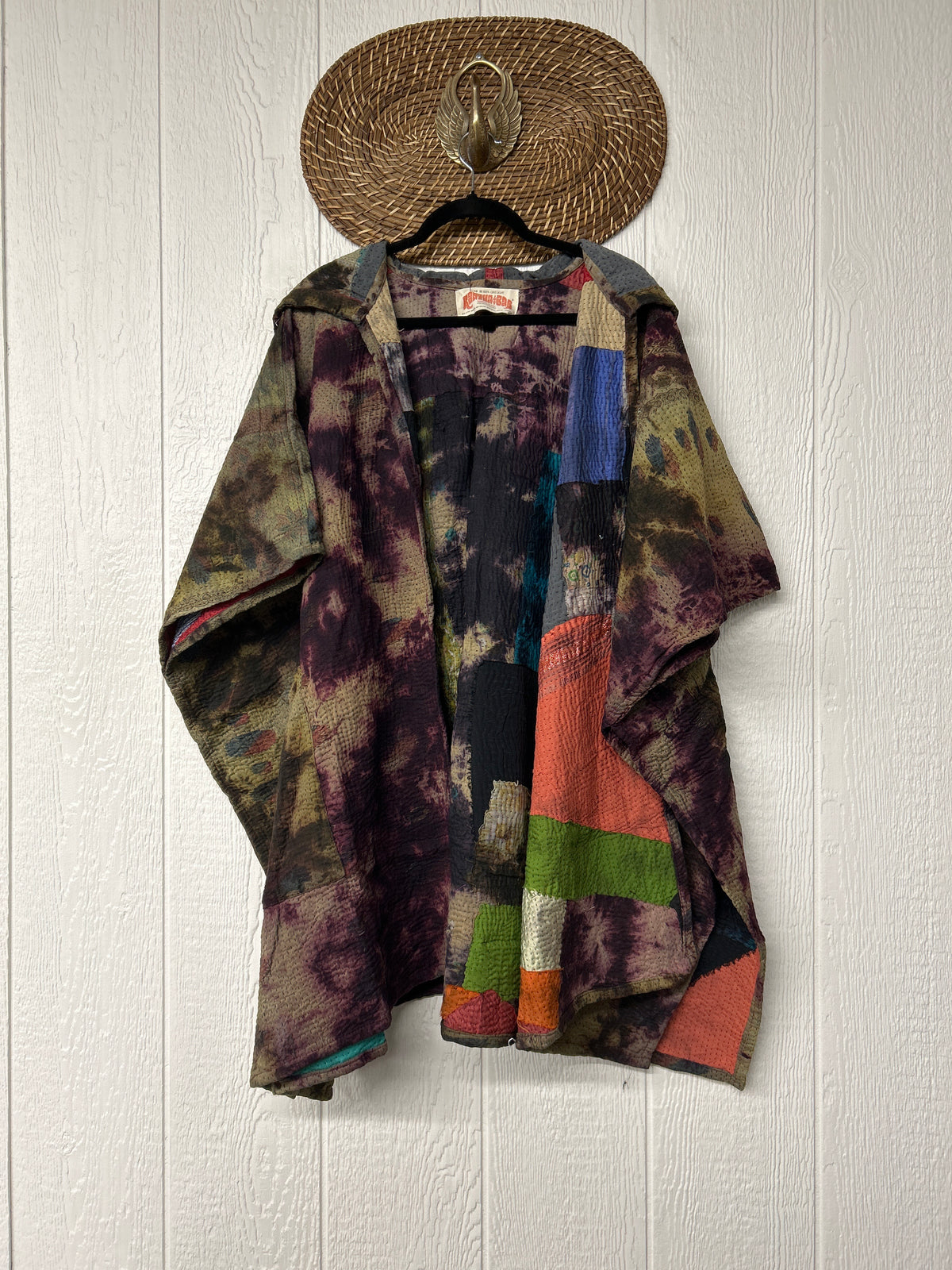Aura Edit Fine Kantha Wanderlust Poncho 1026 010