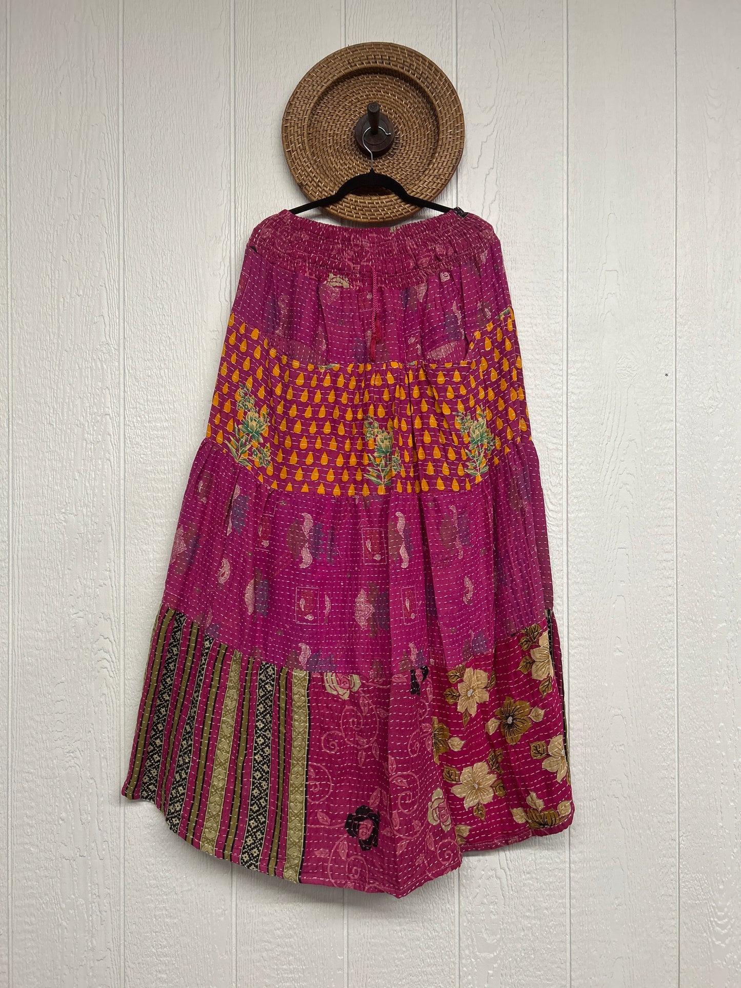 Pareo Kantha Lotus Maxi Skirt 0826 037