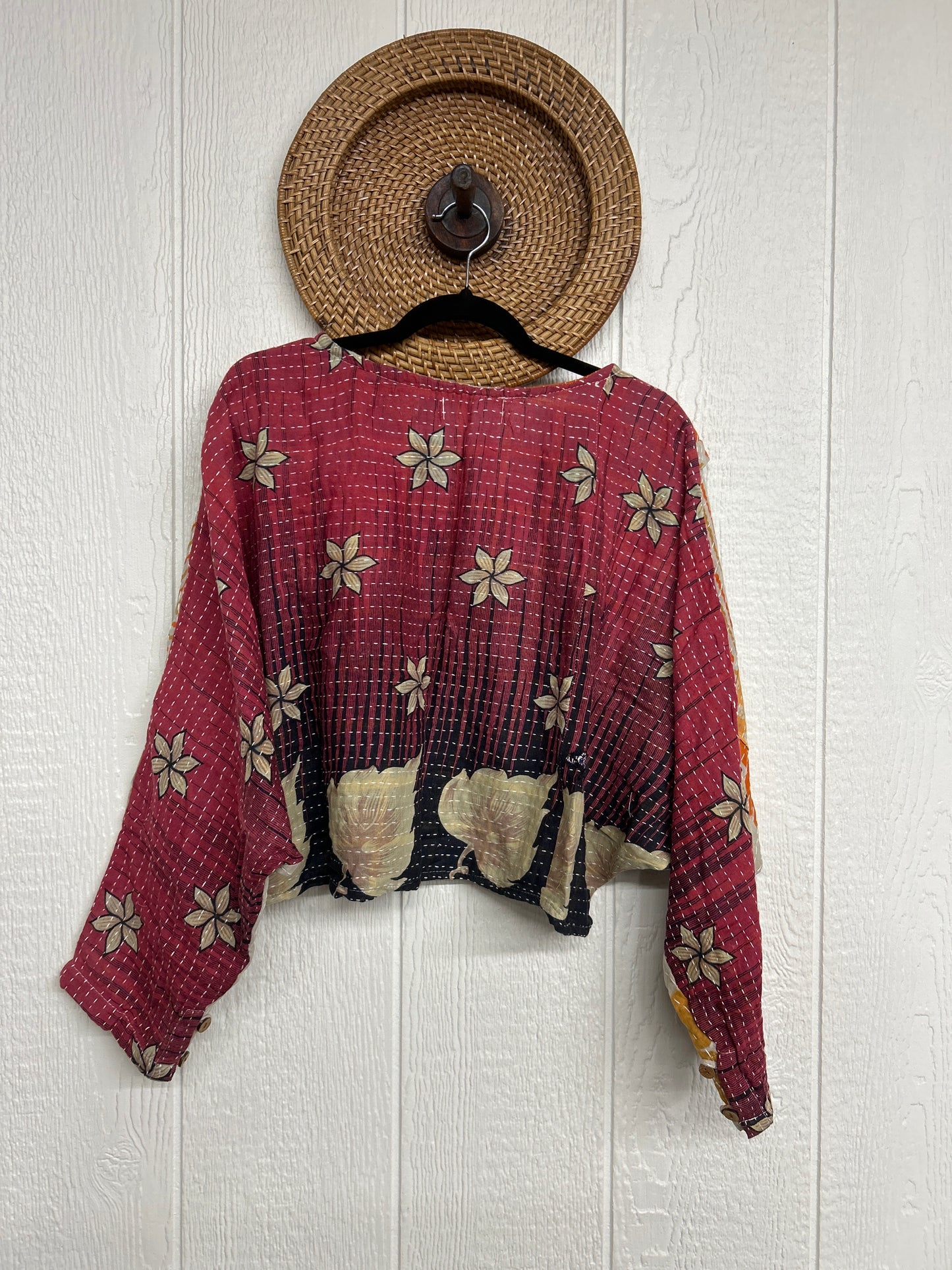 Pareo Kantha In Bloom Cropped Pullover 0326 047