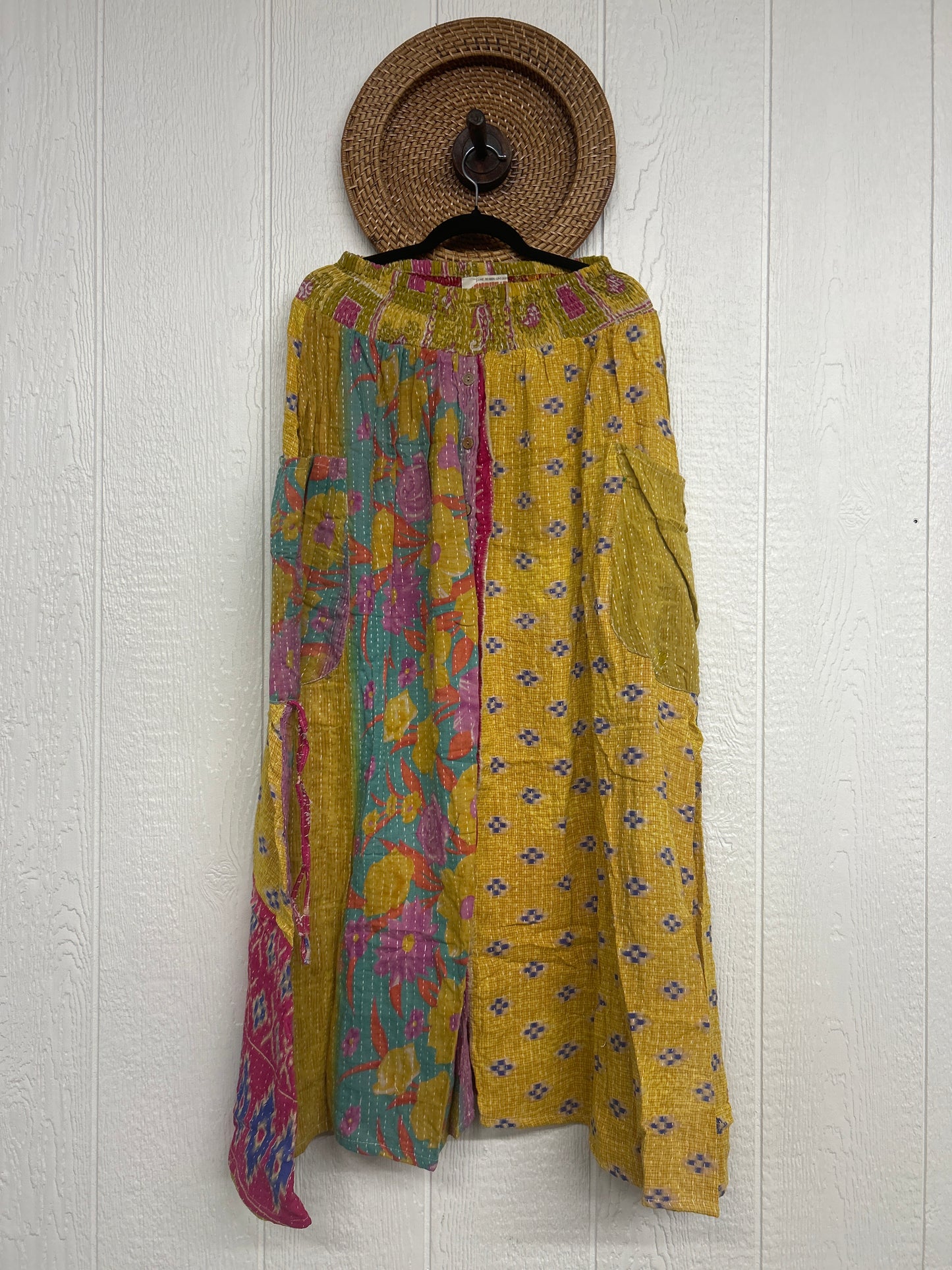 Pareo Kantha Butterfly Cargo Skirt 0426 182