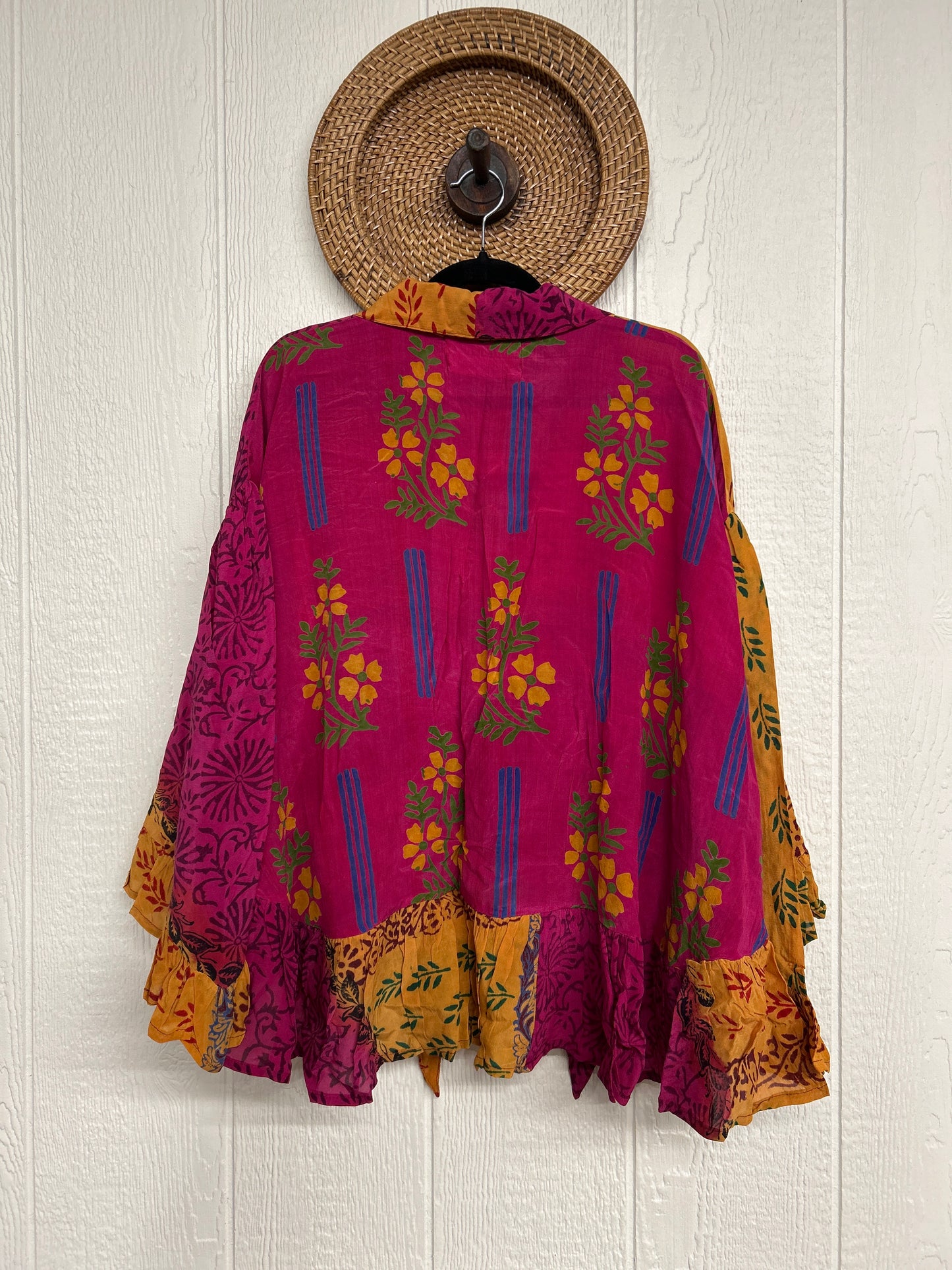 Crepe Sari Wild Rose Top 1225 079