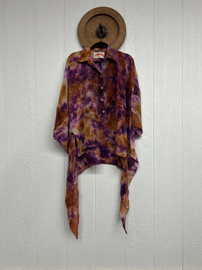 Crepe Sari Summer Nirvana Button Down 0626 222