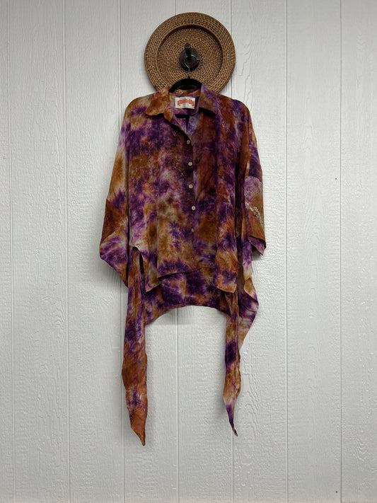 Crepe Sari Summer Nirvana Button Down 0626 222