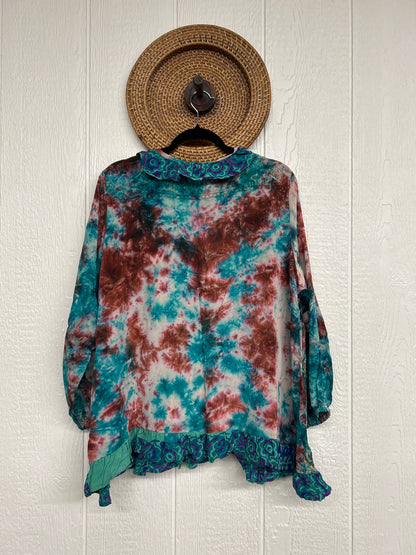 Crepe Sari Ruffle Daisy Blouse 0226 165