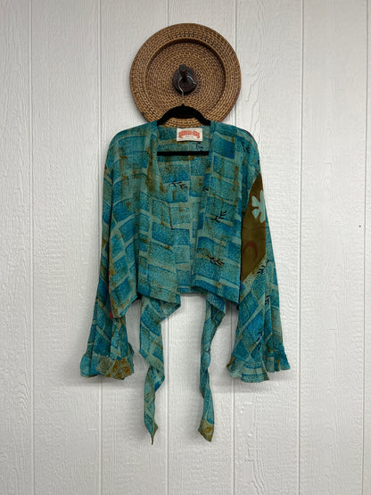 Crepe Sari Zeppelin Crop Shrug 0426 085