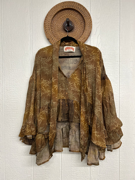 Crepe Sari Wild Rose Top 1225 071