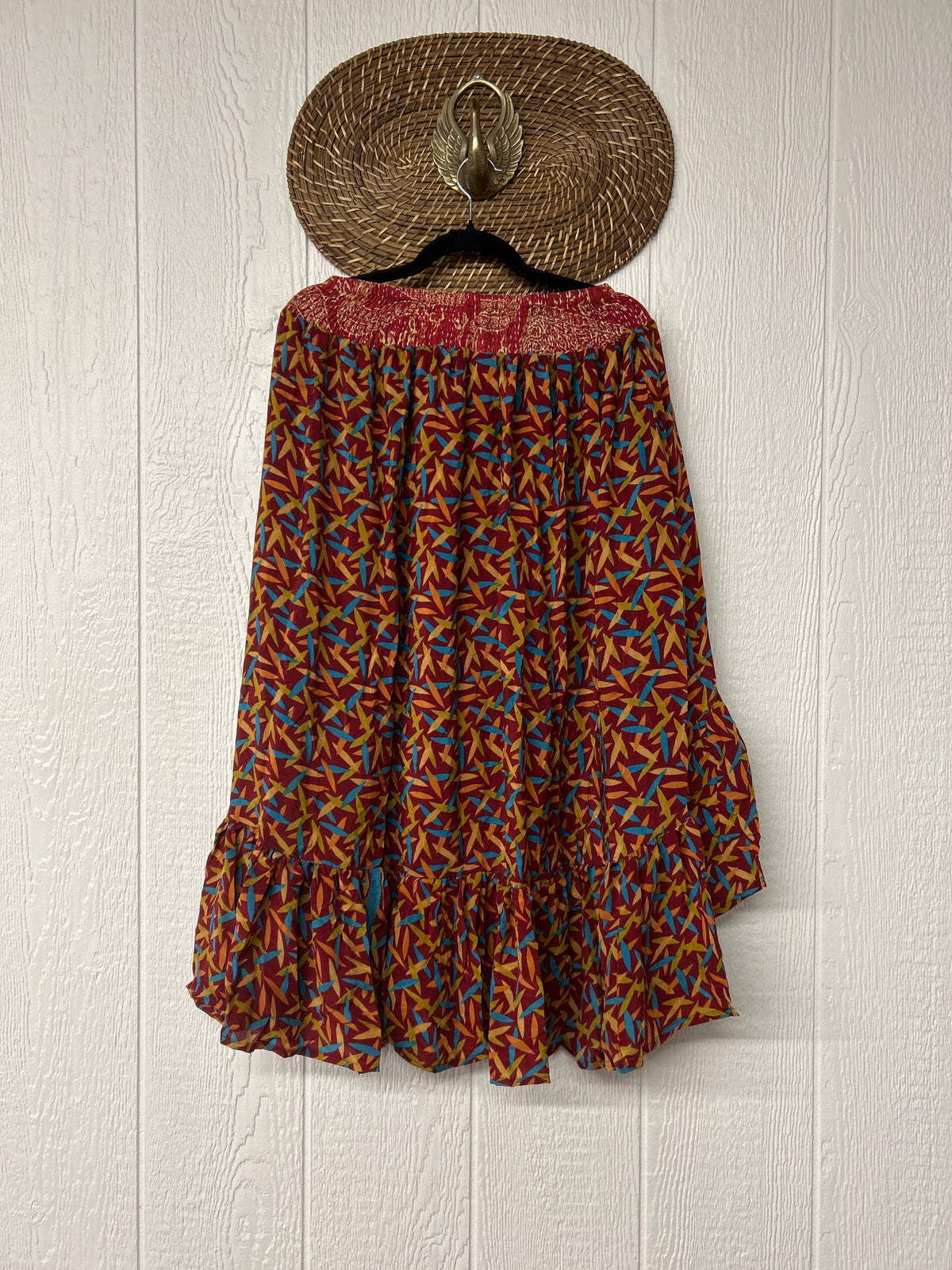 Crepe Sari Dahlia Skirt 1026 022
