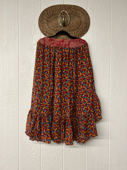 Crepe Sari Dahlia Skirt 1026 022