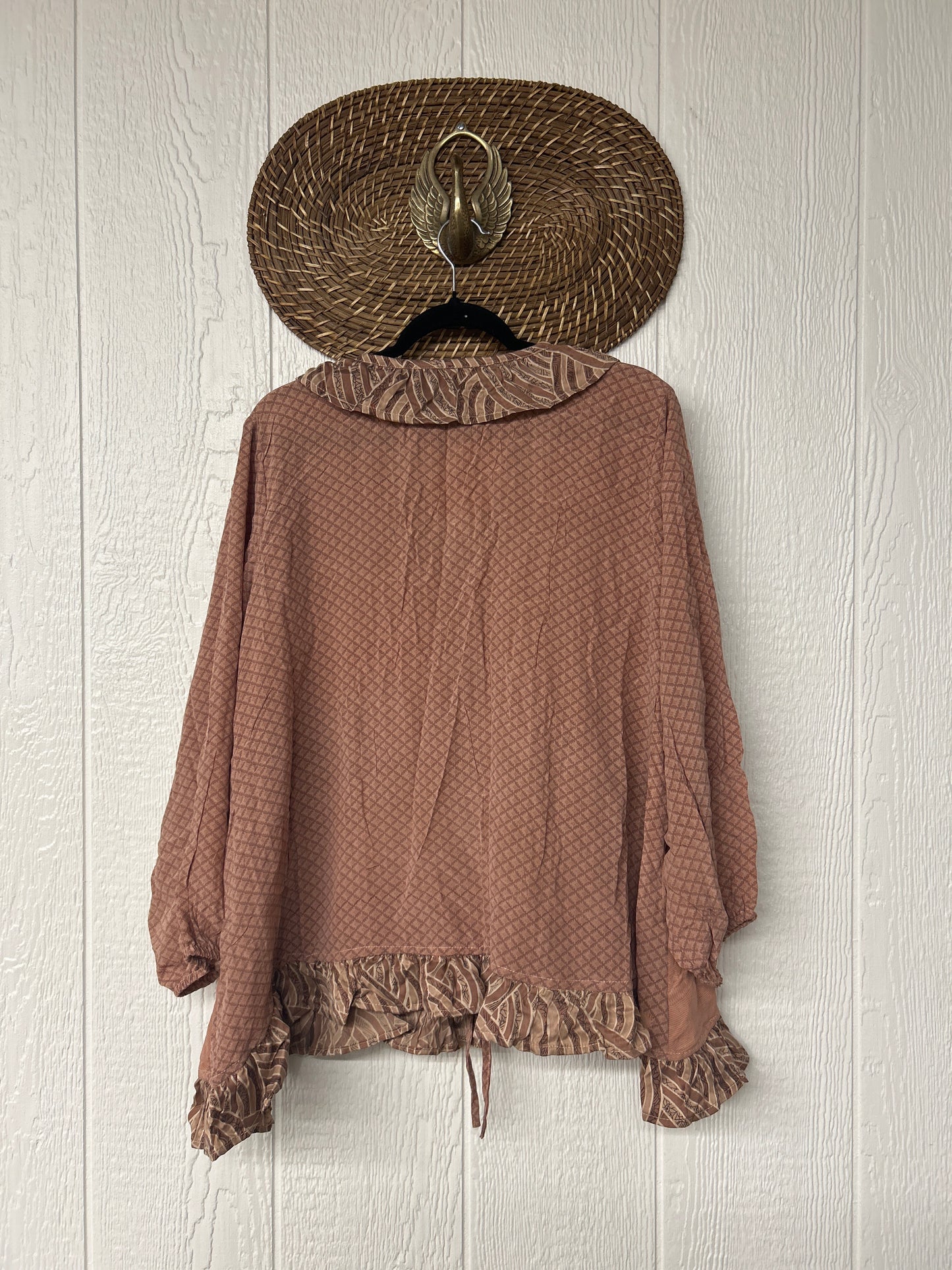 Crepe Sari Ruffle Daisy Blouse 0226 221