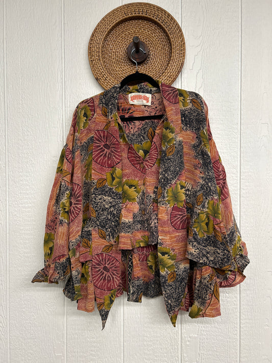 Crepe Sari Wild Rose Top 1225 032