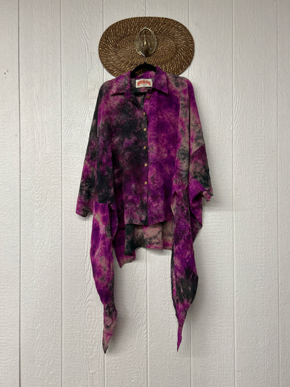 Crepe Sari Summer Nirvana Button Down 0626 168