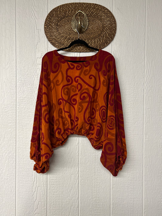 Crepe Sari Luna Crop Top 0126 158