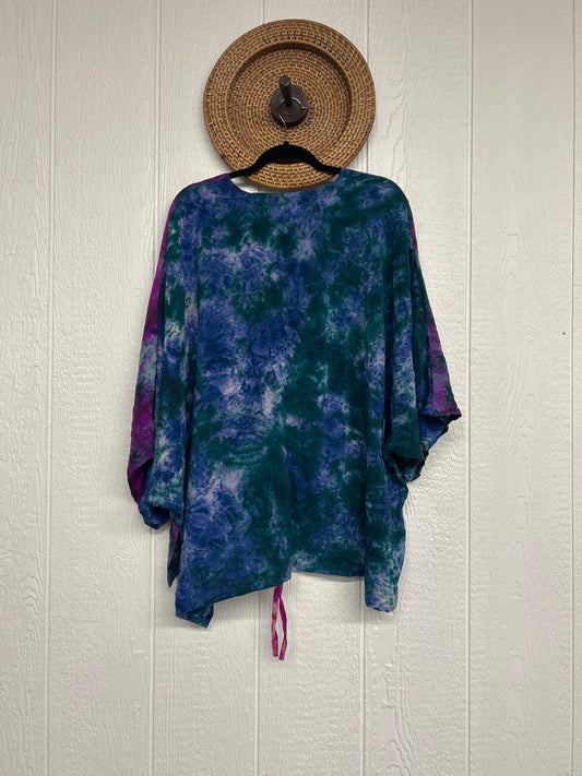 Crepe Sari Hi Lo Butterfly Top 0726 130