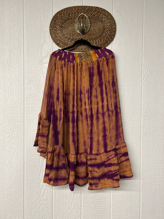 Crepe Sari Dahlia Skirt 1026 027