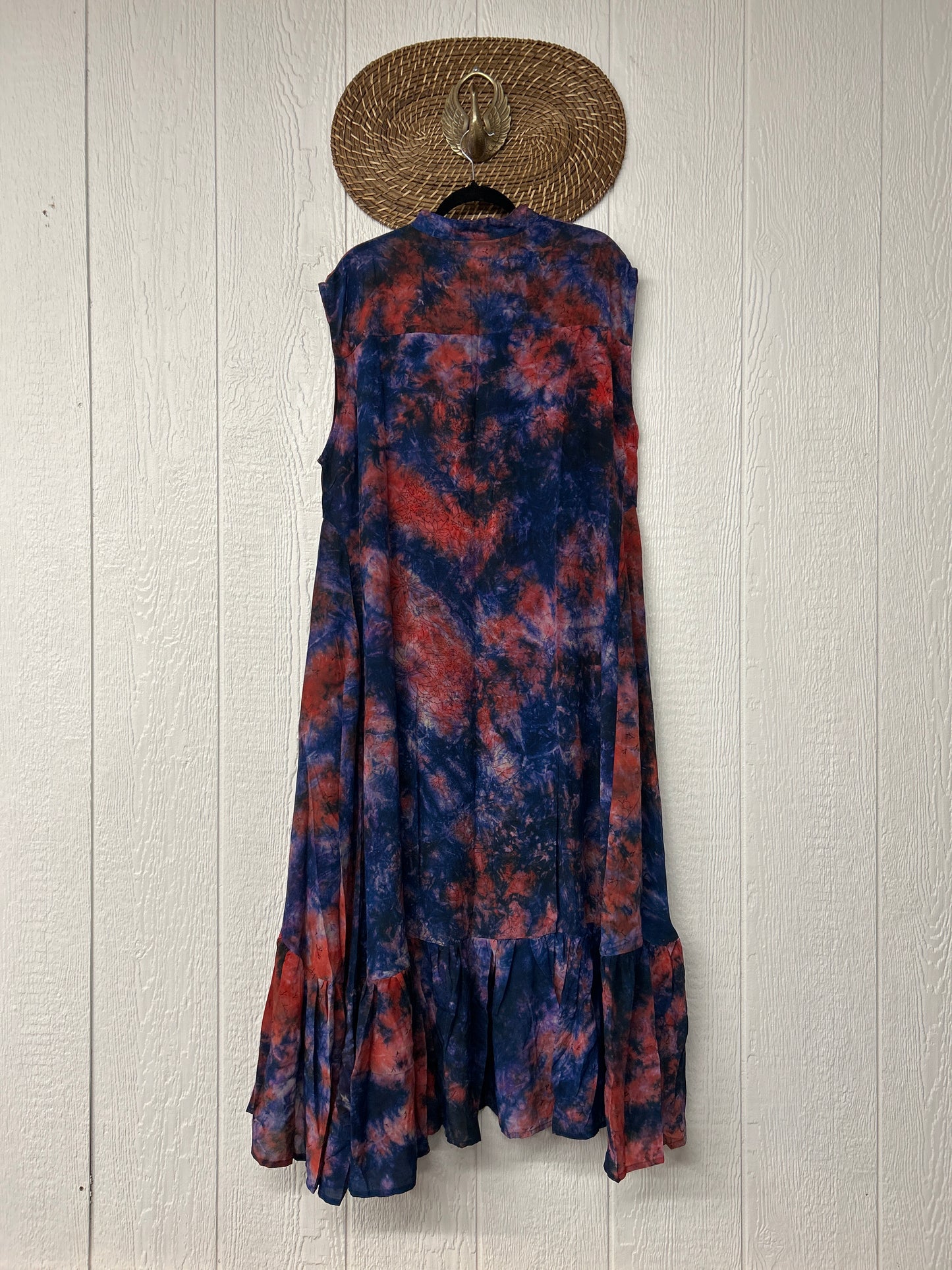 Crepe Sari Summer Dahlia Duster 0726 096