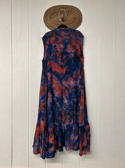 Crepe Sari Summer Dahlia Duster 0726 096