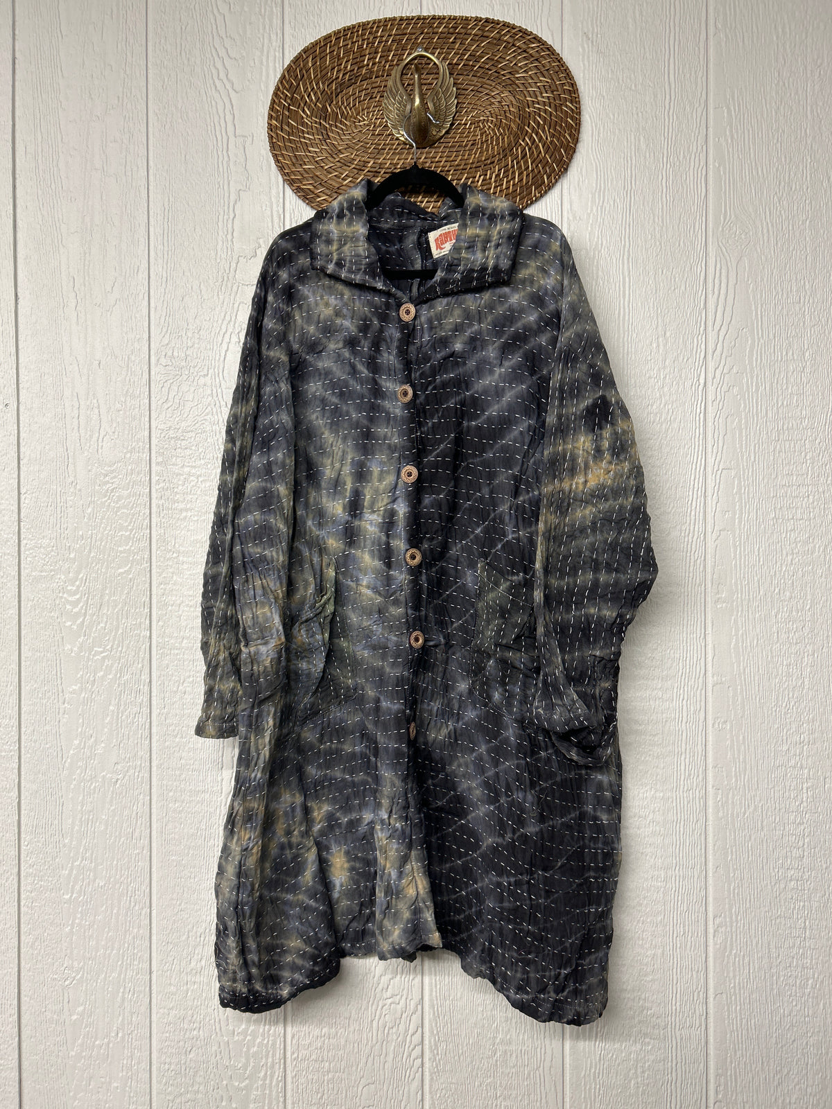 Aura Edit Koverlet Button Down Trench Coat 1026 012