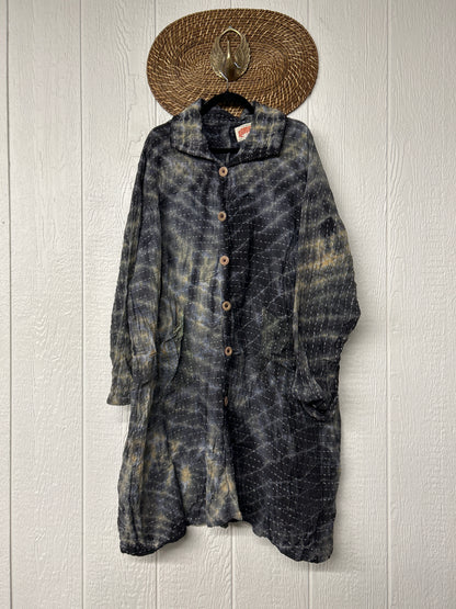 Aura Edit Koverlet Button Down Trench Coat 1026 012