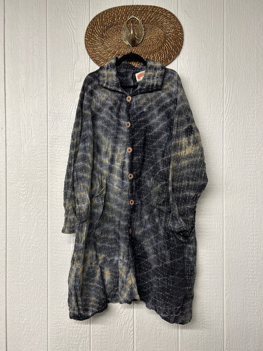 Aura Edit Koverlet Button Down Trench Coat 1026 012