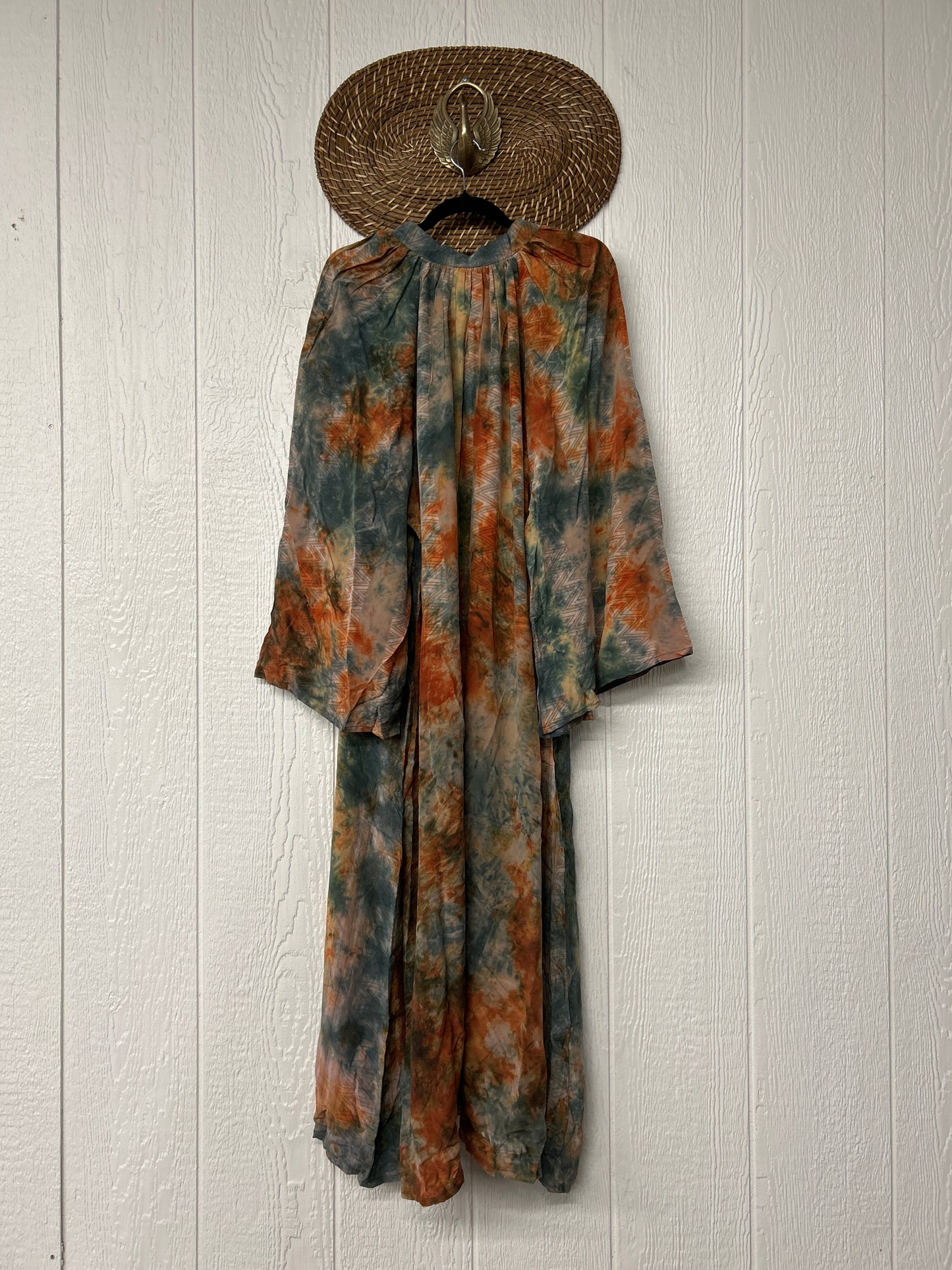 Crepe Sari Woodstock Duster Dress 0526 008