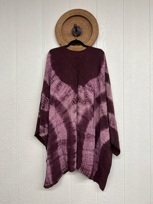 RETAIL Aura Edit Crepe Sari Gaia Split Tunic 0726 004