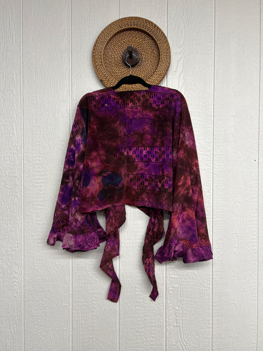 Crepe Sari Zeppelin Crop Shrug 0426 145