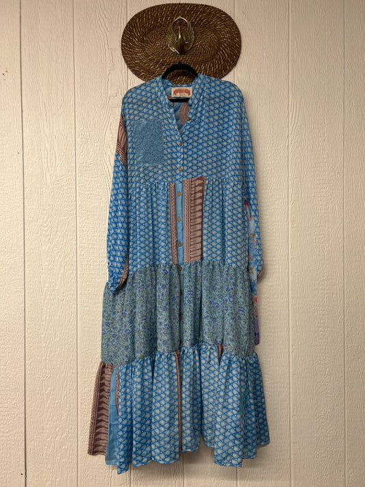Rasgulla Sari Luminous Maxi Dress 0226 056
