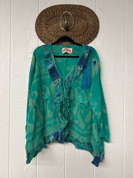 Crepe Sari Ruffle Daisy Blouse 0526 021