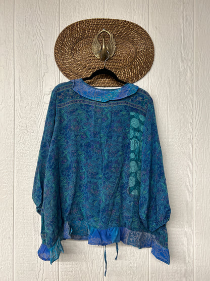 Crepe Sari Ruffle Daisy Blouse 0226 010