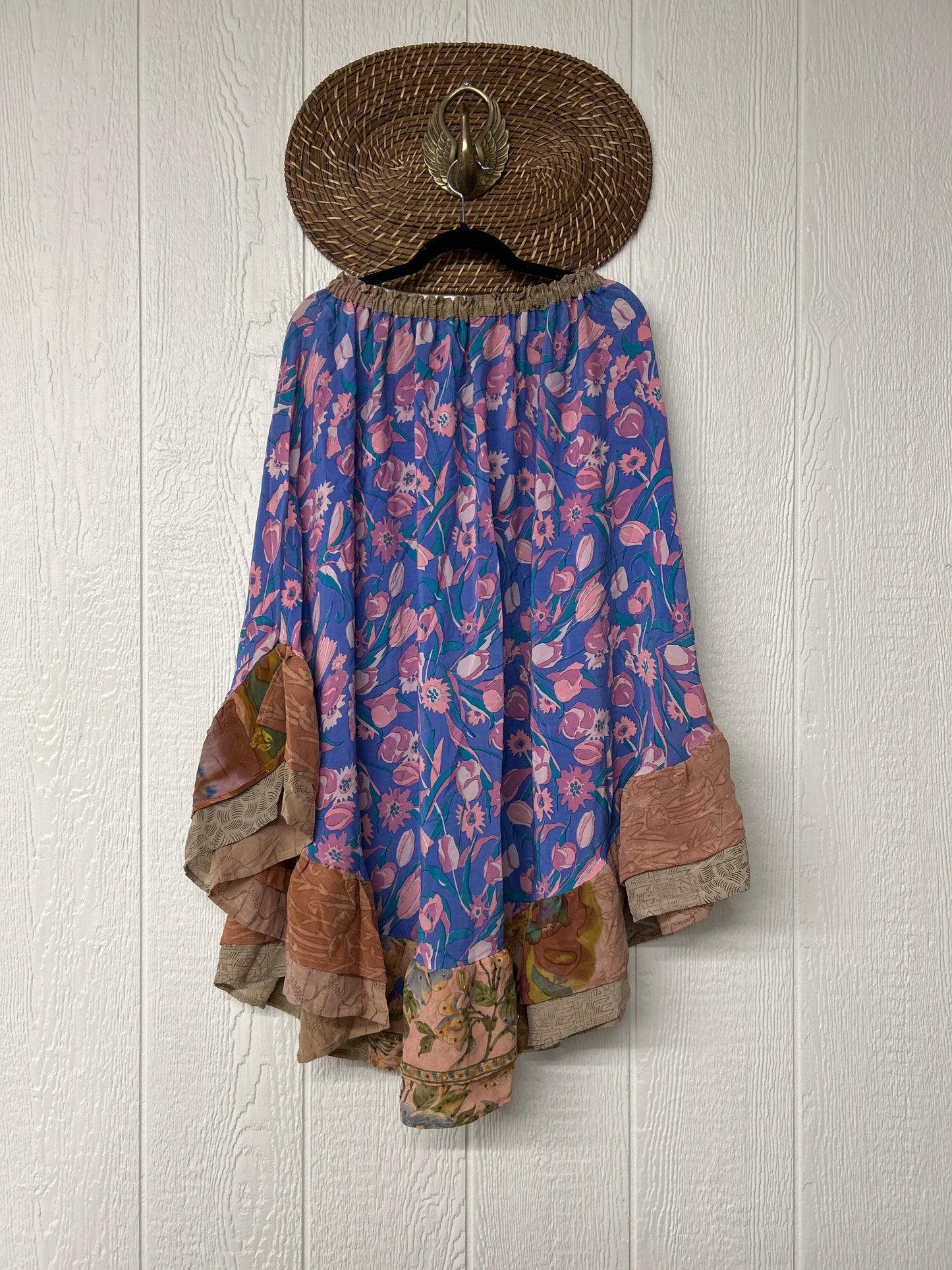 Crepe Wild Rose Skirt 1025 087