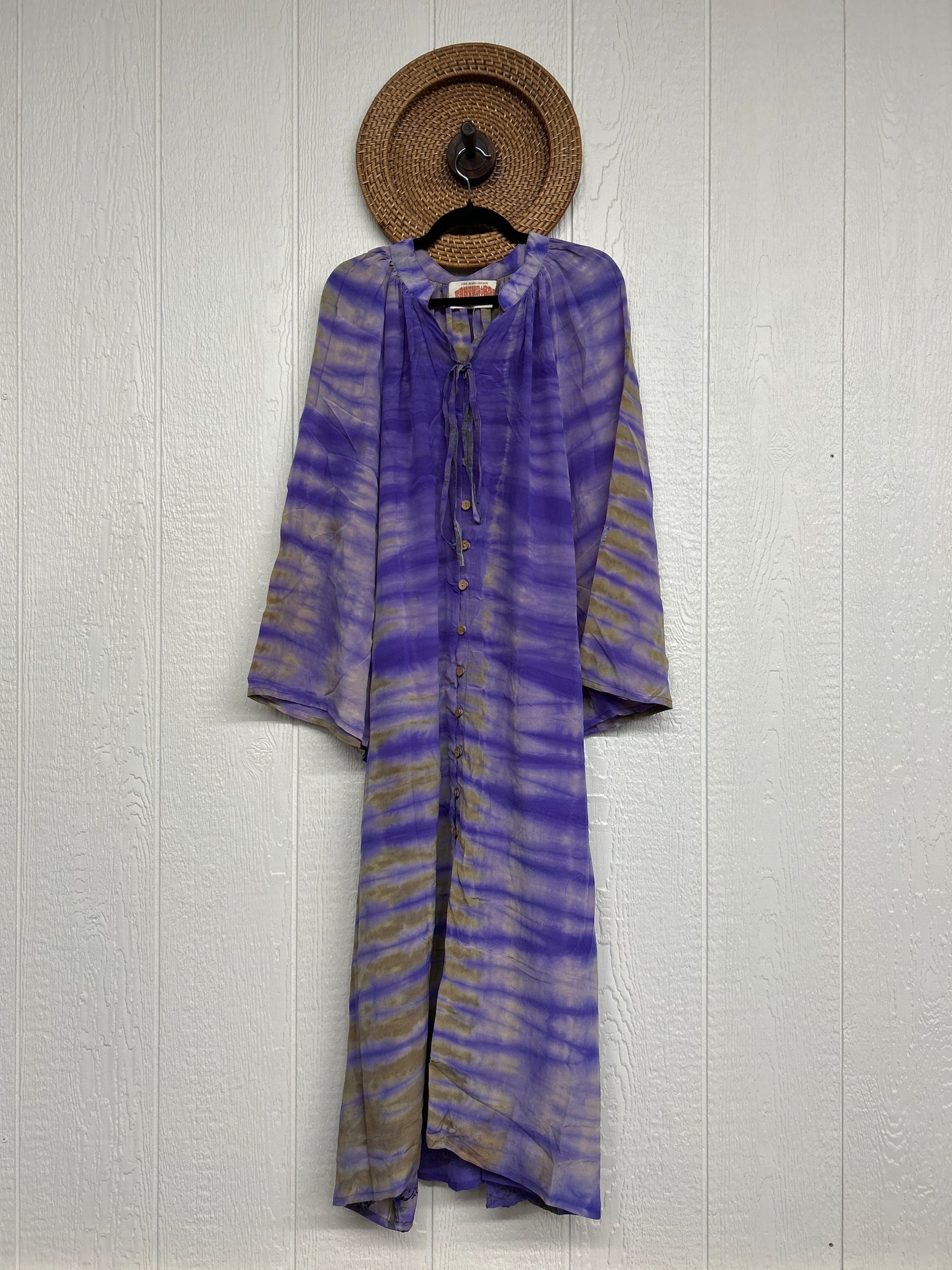 Crepe Sari Woodstock Duster Dress 0226 152