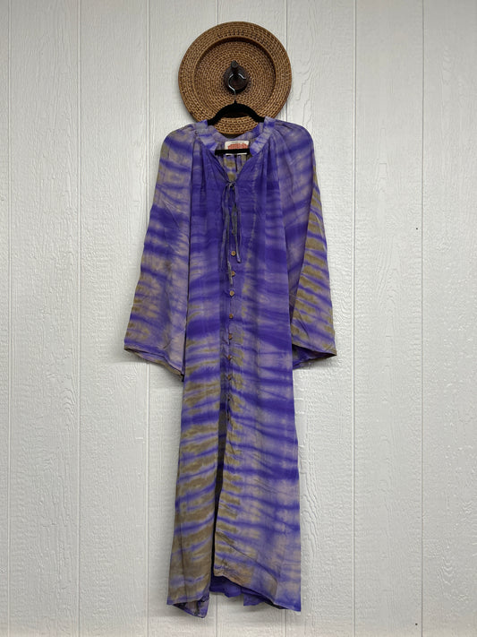 Crepe Sari Woodstock Duster Dress 0226 152