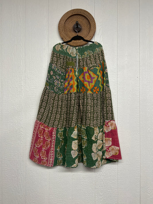 Pareo Kantha Lotus Maxi Skirt 0826 047