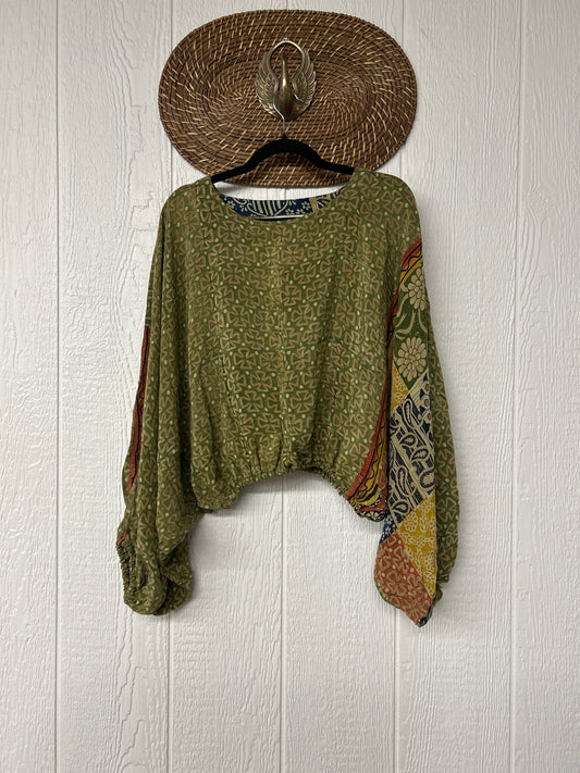 Crepe Sari Luna Crop Top 0126 231