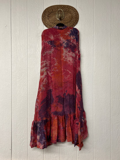 Crepe Sari Summer Dahlia Duster 0726 018