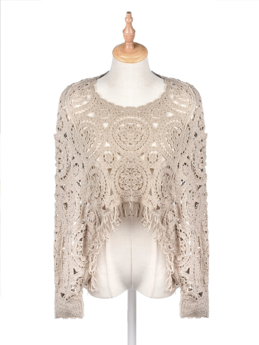 Knit Batwing Sweater - Khaki 0426 001