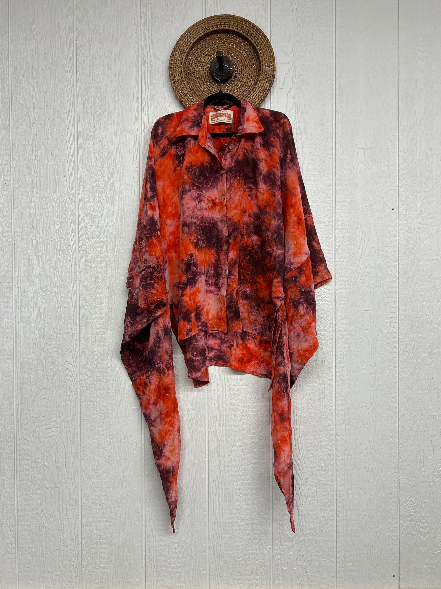Crepe Sari Summer Nirvana Button Down 0626 216