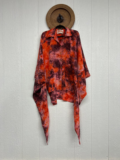 Crepe Sari Summer Nirvana Button Down 0626 216