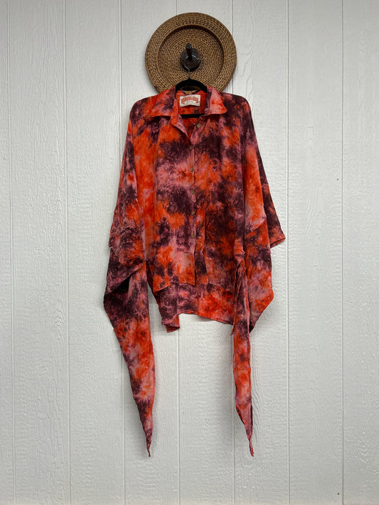 Crepe Sari Summer Nirvana Button Down 0626 216