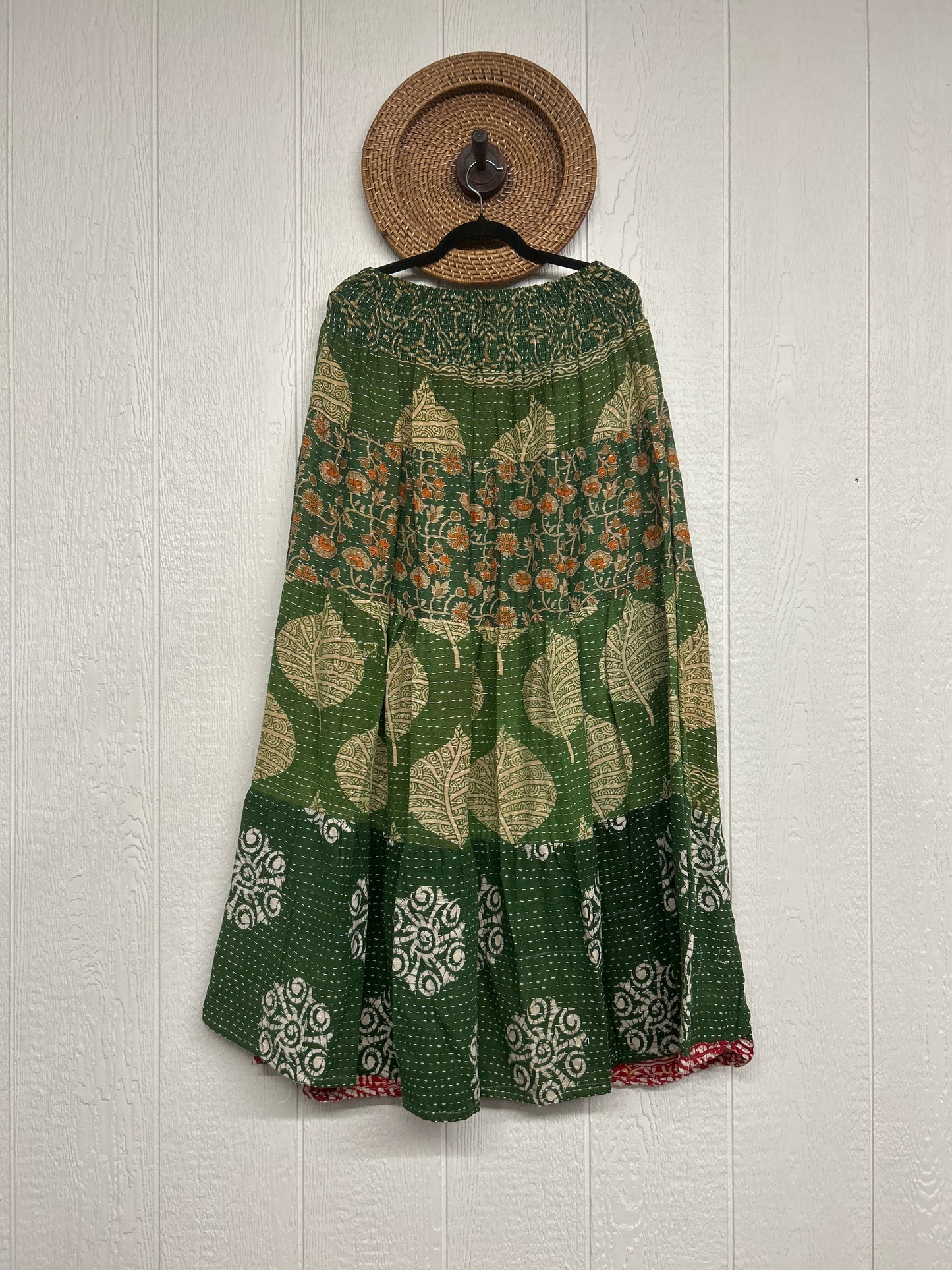 Pareo Kantha Lotus Maxi Skirt 0826 089
