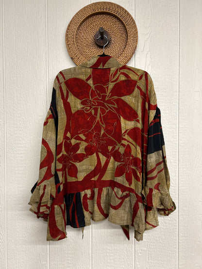 Crepe Sari Wild Rose Top 1225 135