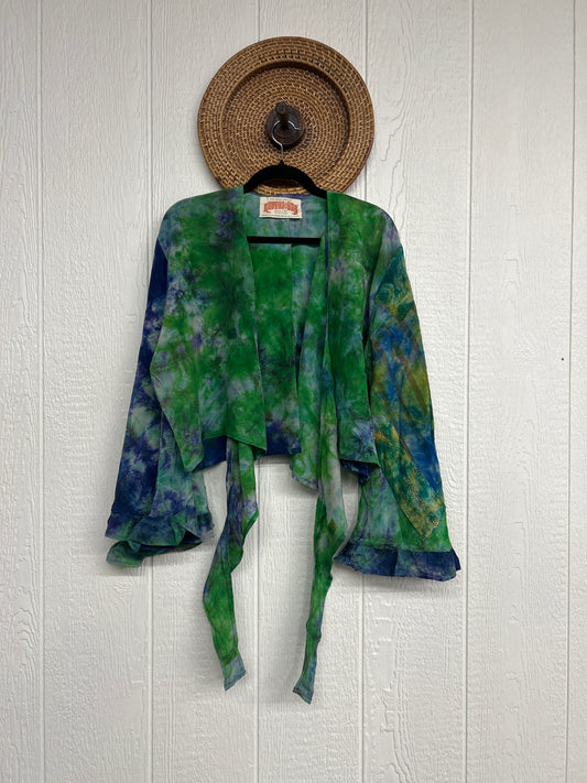 Crepe Sari Zeppelin Crop Shrug 0426 234