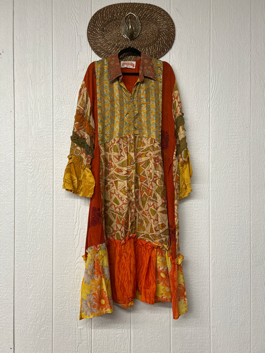 Crepe Sari Rhiannon Duster Dress 0226 105