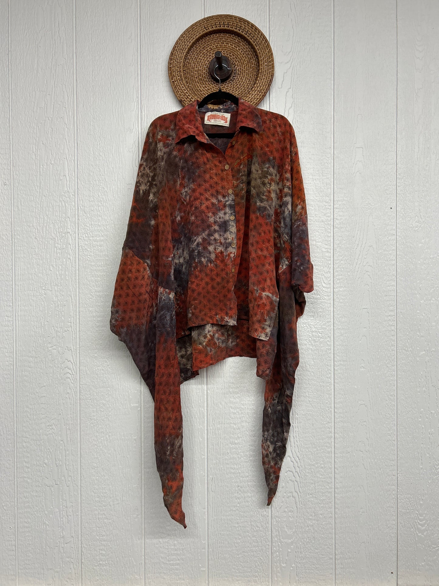 Crepe Sari Summer Nirvana Button Down 0626 212
