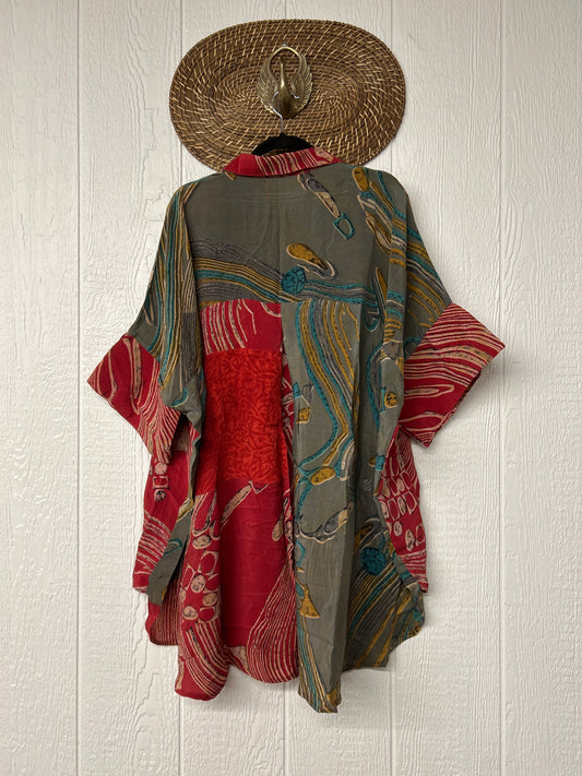 Crepe Sari Free To Be Button Down 0626 108