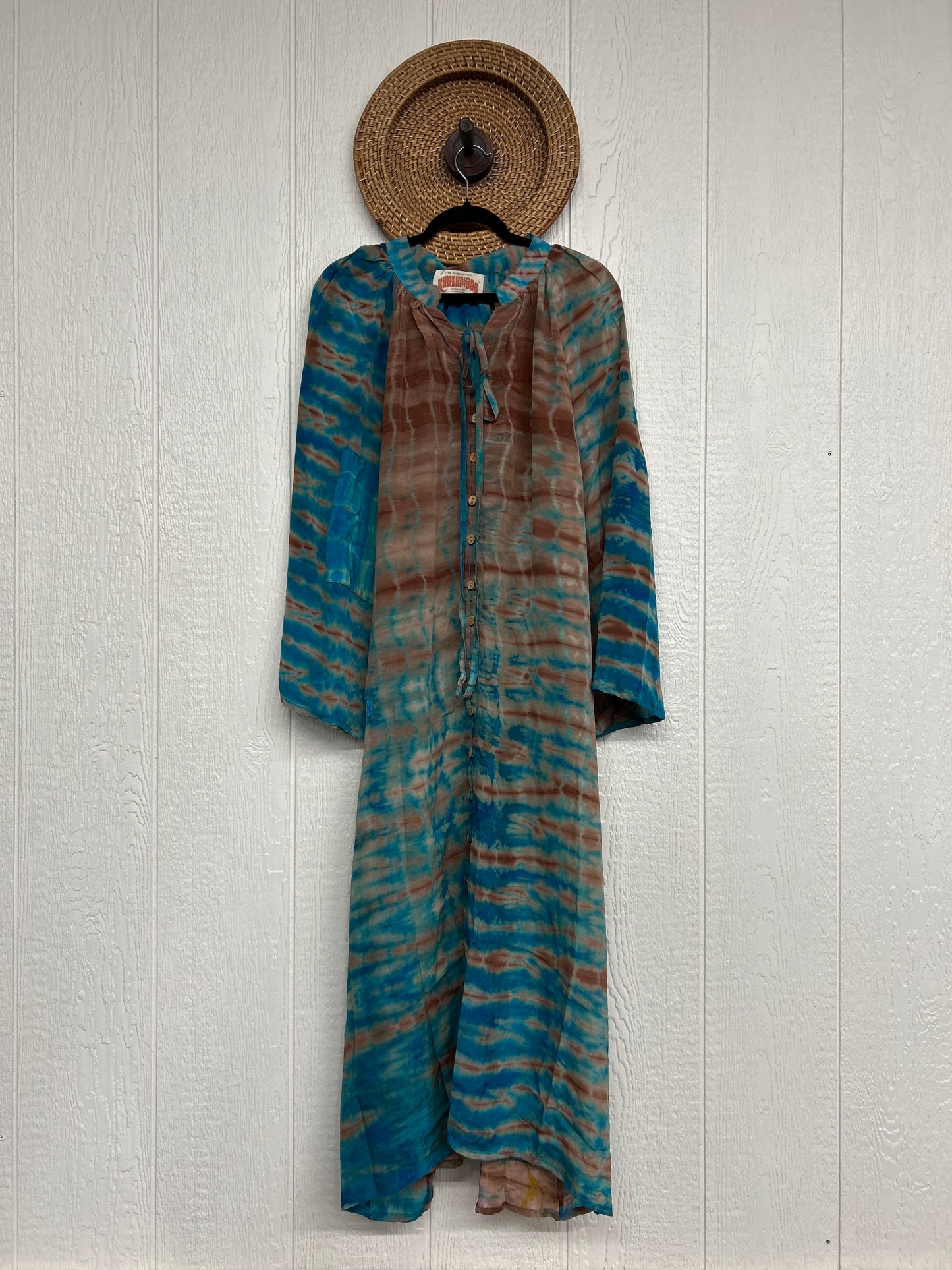 Crepe Sari Woodstock Duster Dress 0226 176