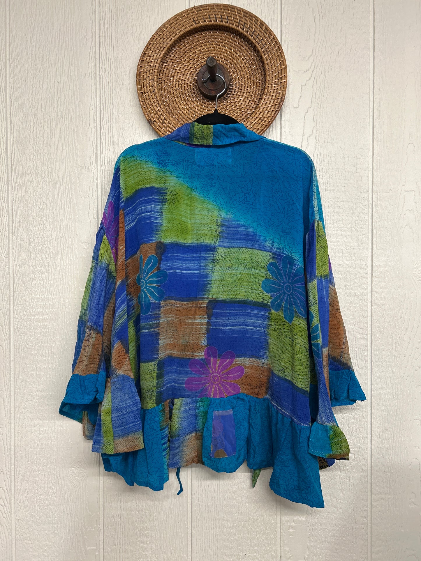 Crepe Sari Wild Rose Top 1225 082